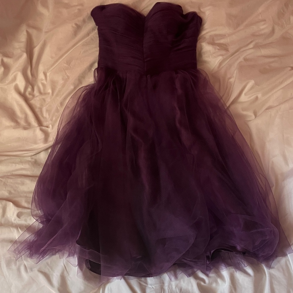 Elegant Purple Strapless Dress